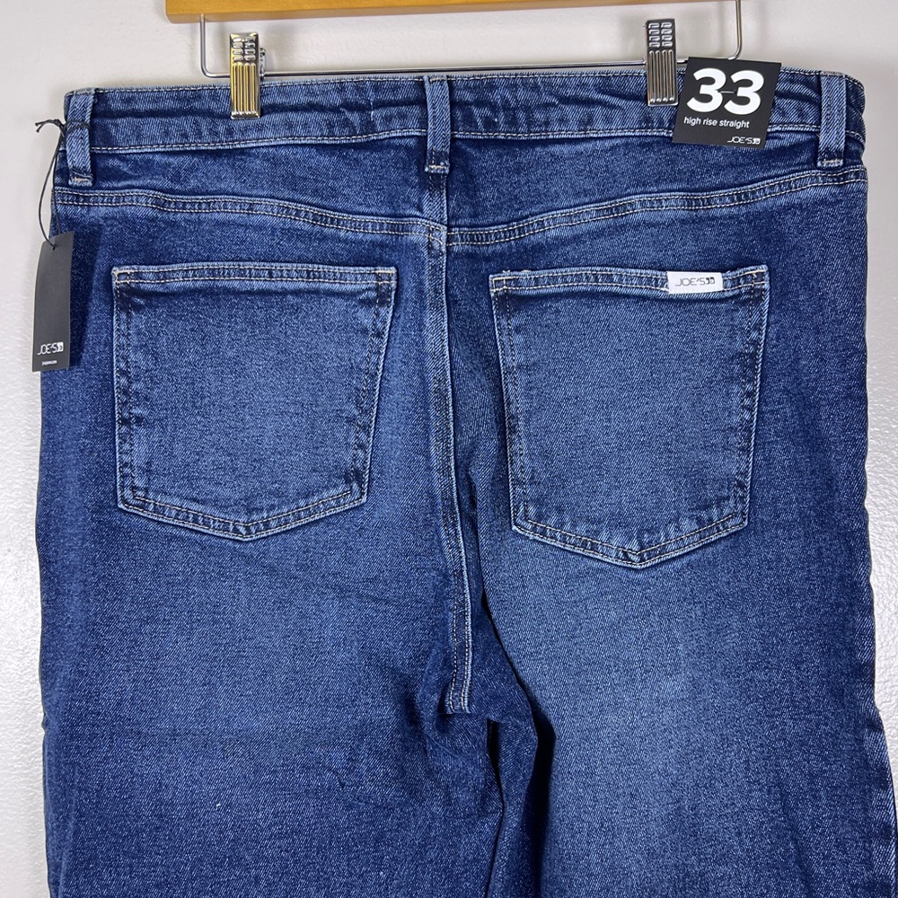 Joe's Jeans High Rise Straight Ankle Denim Stretch Jean Denim Size 33 - Picture 6 of 16
